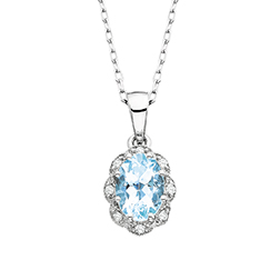 Aquamarine & Diamond – Necklace – Monocle Jewelers